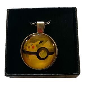 Pikachu Pokéball Necklace – Pokémon Lover Pendant Jewelry – Gamer Girl Gift Idea